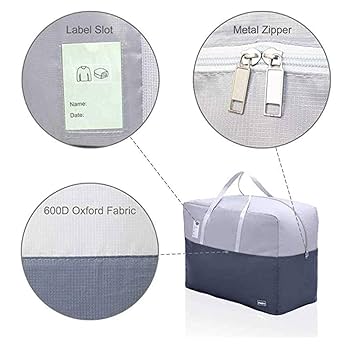 Amazon｜ジッパー付き衣類収納バッグ、オックスフォードクロス